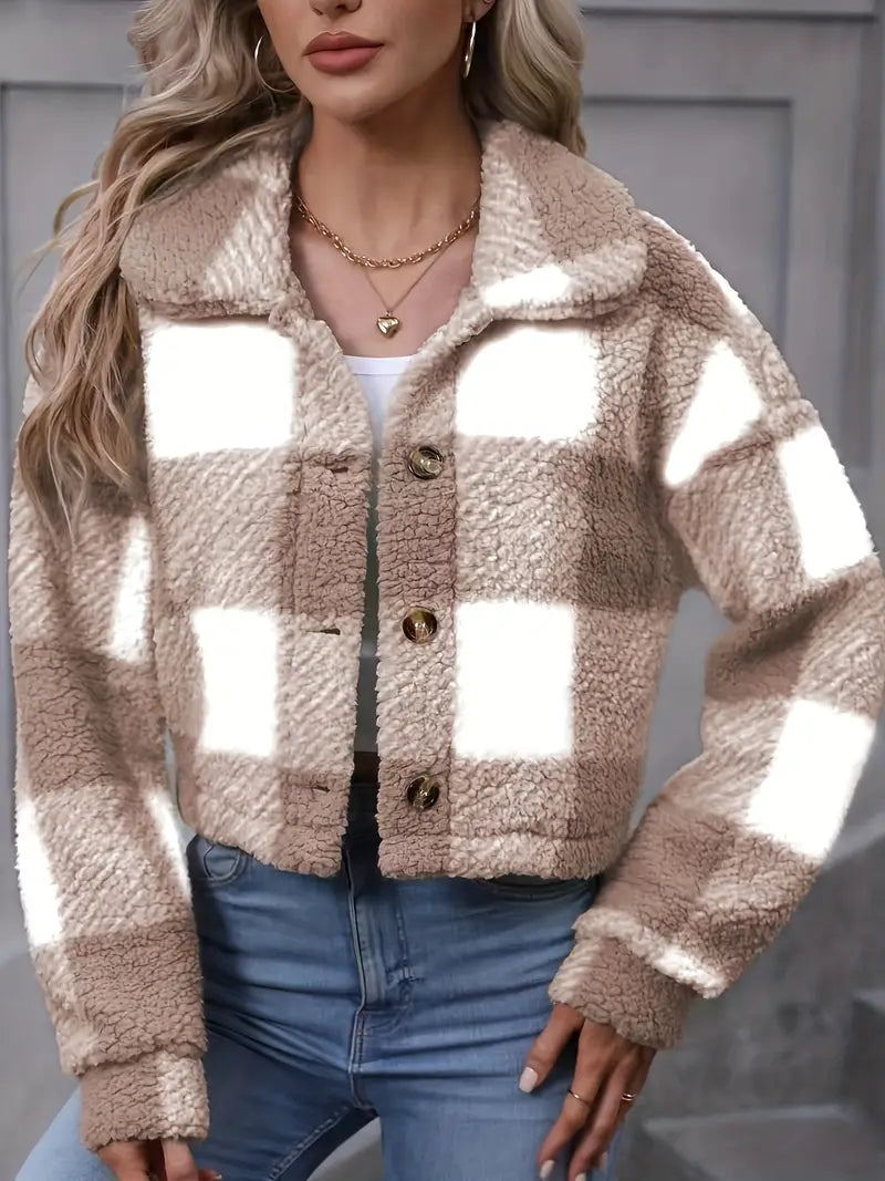 Valenzora | Comfortable winter jacket with long sleeves and buttons | Warm outerwear for winter