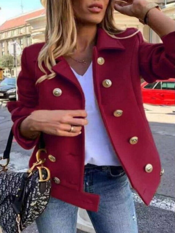 Valenzora - Short designer jacket with gold buttons