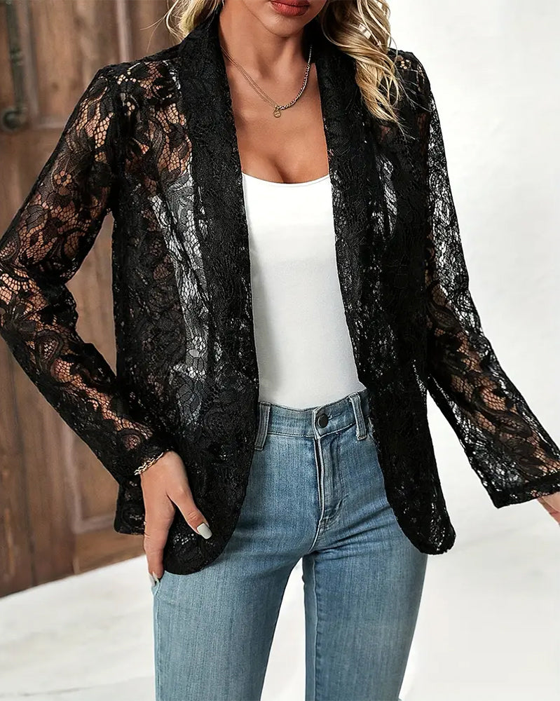 Valenzora | Eleganter Blazer mit Spitze