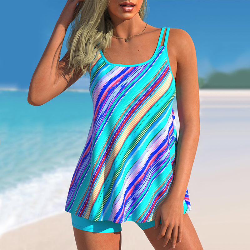 Valenzora | Tankini Set with Striped Print