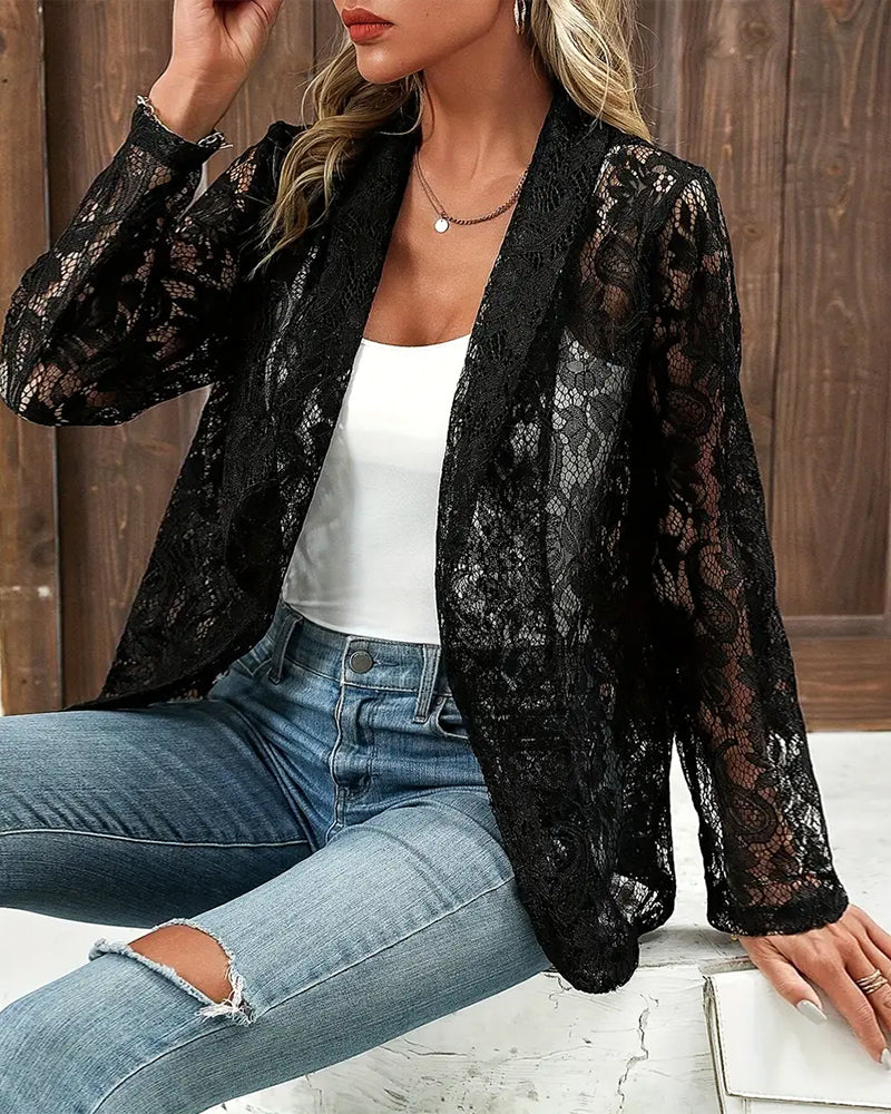 Valenzora | Eleganter Blazer mit Spitze