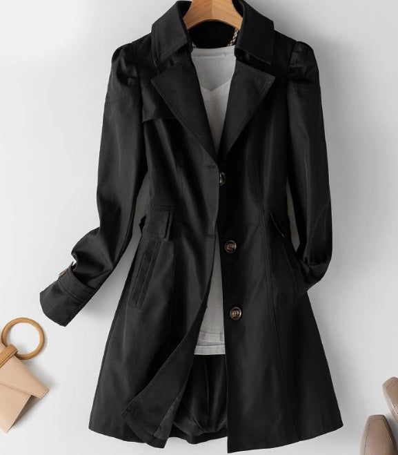 Valenzora | Slim-fit women's trench coat in Korean style for spring and autumn