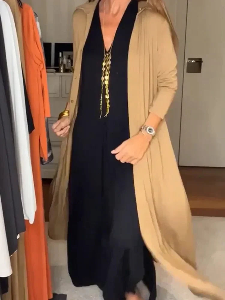 Valenzora | Lässiger einfarbiger Cardigan