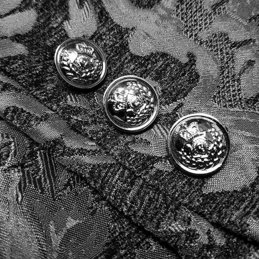 Valenzora | Victorian-Inspired Tailcoat With Embossed Brocade Pattern