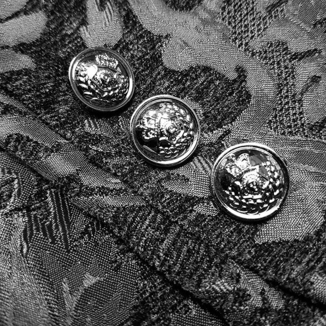 Valenzora | Victorian-Inspired Tailcoat With Embossed Brocade Pattern