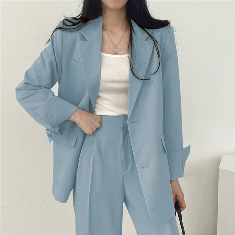 Valenzora | Long women's blazer with wide lapels and relaxed fit