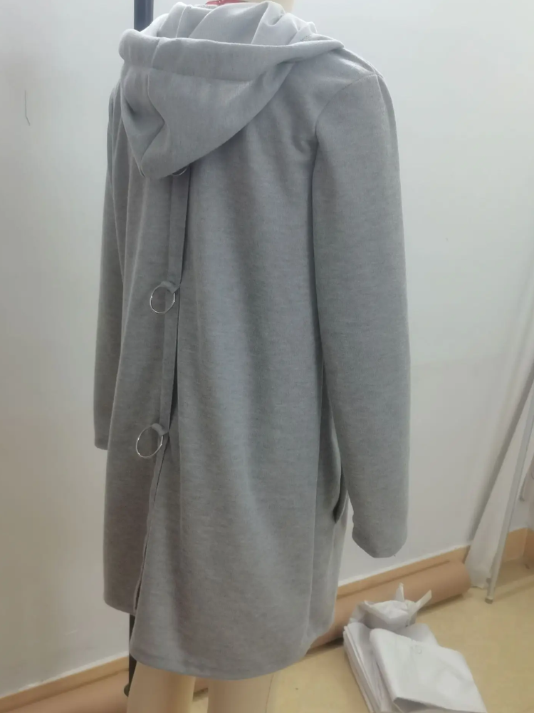 Valenzora | Lange Strickjacken für Damen Eleganter Cardigan mit Kapuze und Knöpfen