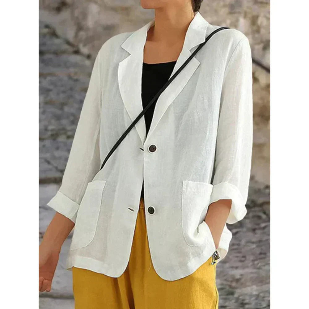 Valenzora | sophisticated, stylish linen blazer