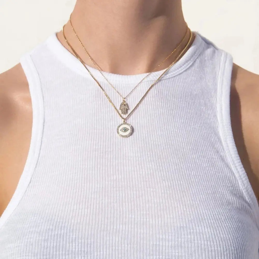 Valenzora | Sterling Silver Diamond Protective Pendant for Women