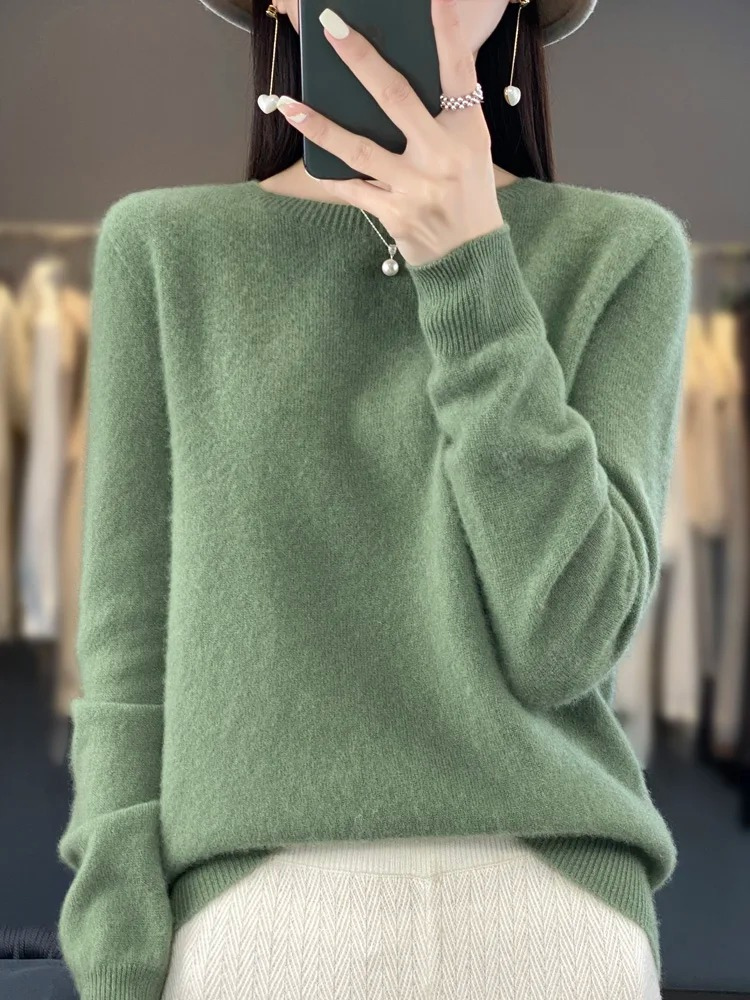 Valenzora | Damen Kaschmirpullover, Rundhals, Weicher und Eleganter Strickpullover
