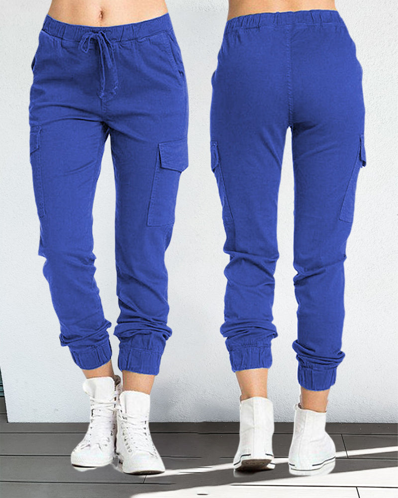 Valenzora | Cargo trousers with elasticated waistband