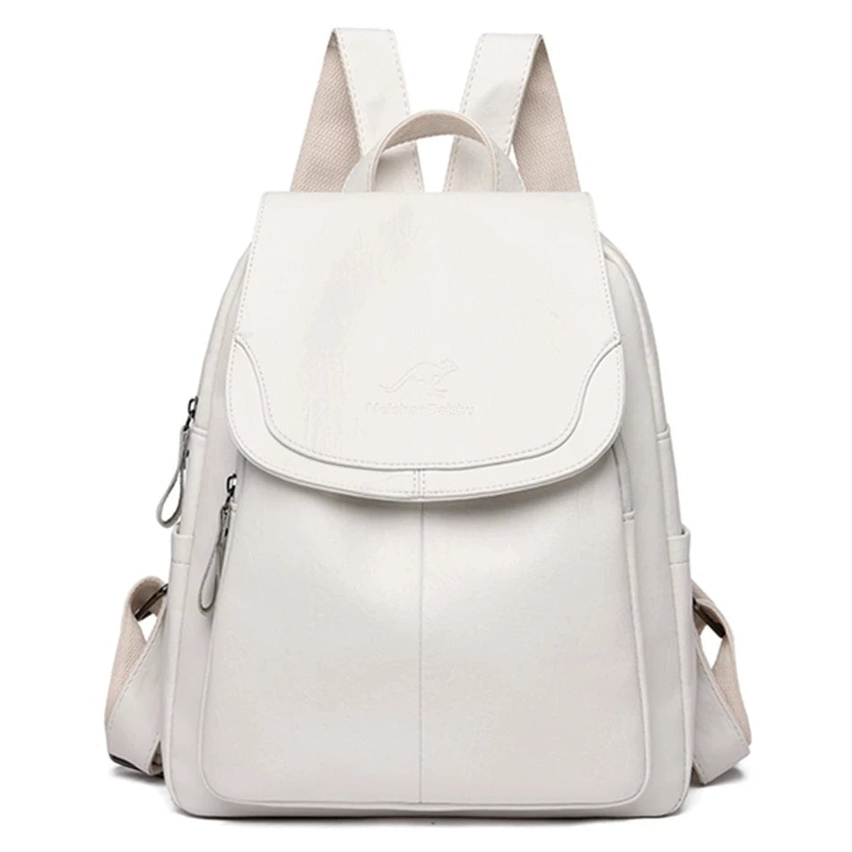 Valenzora | Anti-theft leather backpack for stylish women
