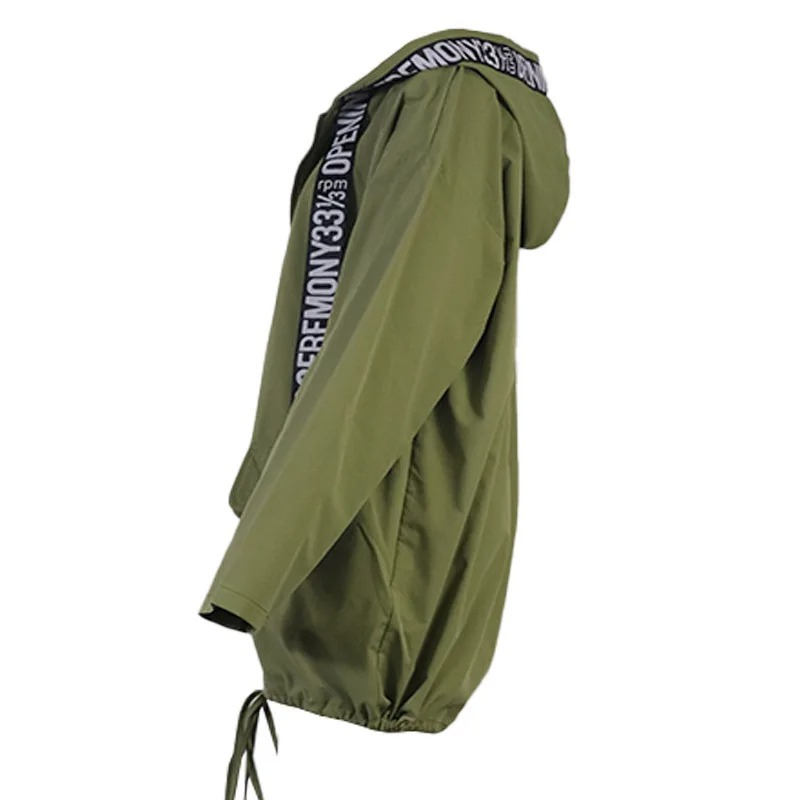 Valenzora | Casual women's trench coat with graphic details and front pockets