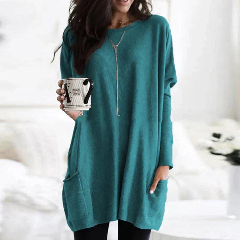 Valenzora - Women's Oversized Tunic Sweater for Relaxed Comfort