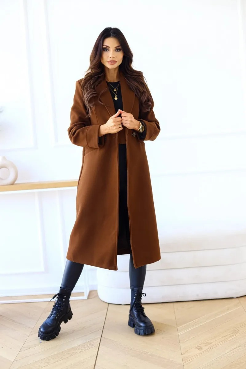 Valenzora | Classic long trench coat with