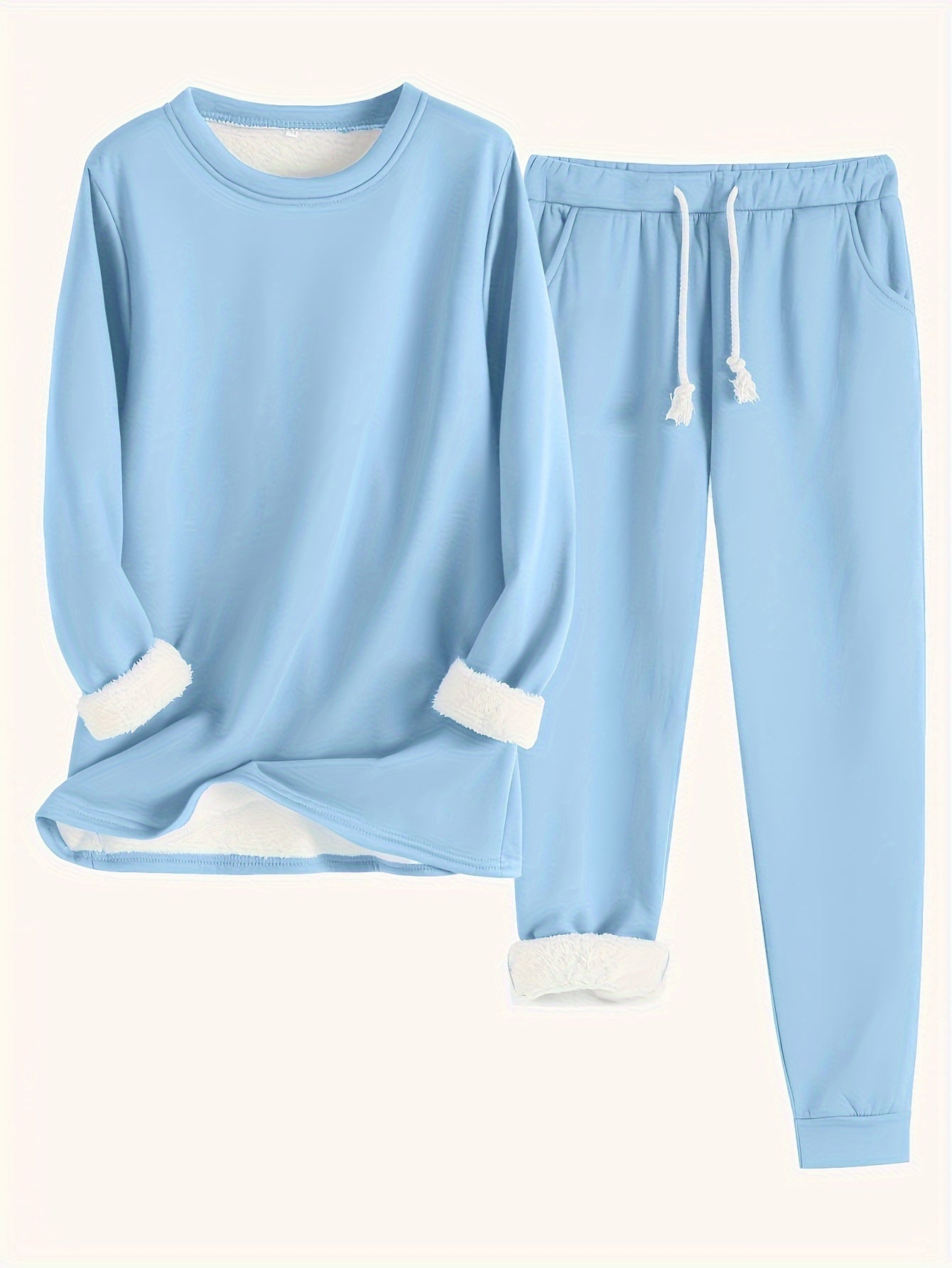 Valenzora | Stylish Winter Casual Thermal Sweatshirt and Jogging Pants Set for Women