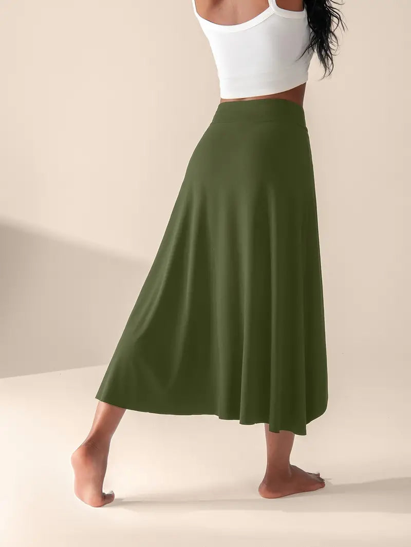 Valenzora | High-waisted slit skirt with pockets