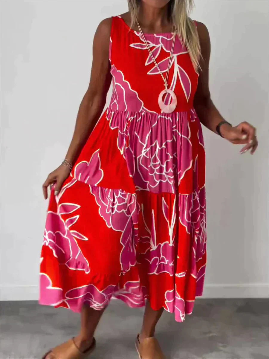 Printed sleeveless dress