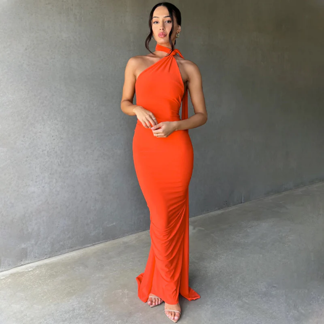 Backless long dress