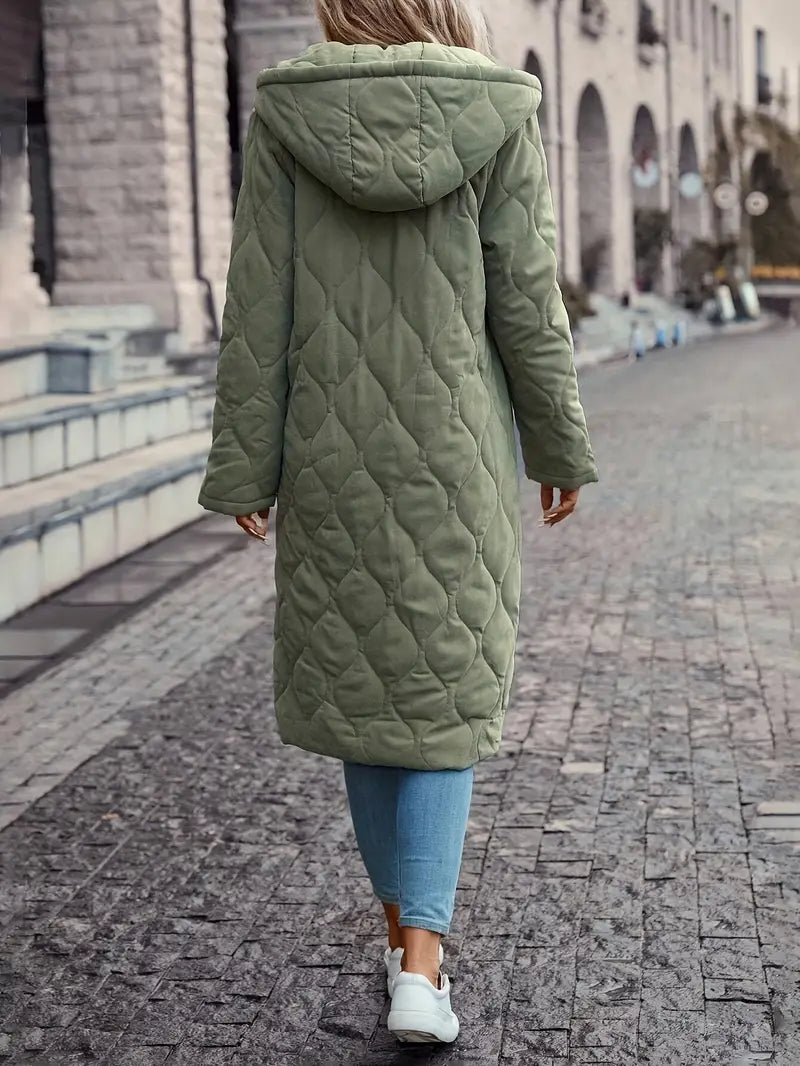 Gefütterte Fleecejacke mit Kapuze
