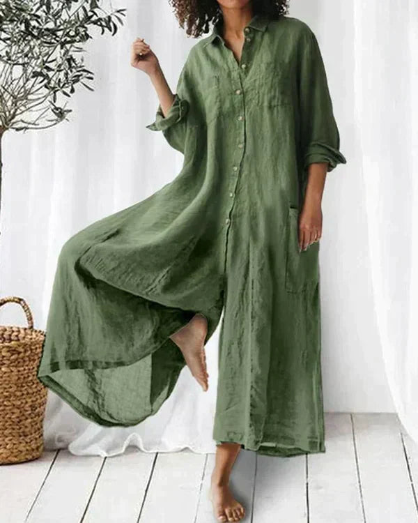 Super schicker Leinen-Jumpsuit für Damen