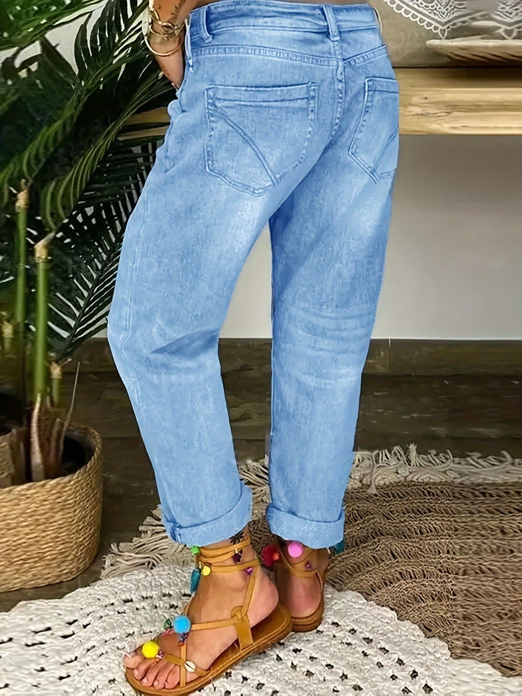 Valenzora | Weathered Blue Women's Stretch Jeans
