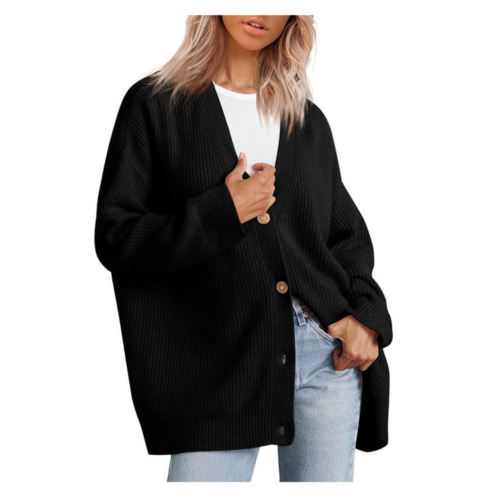 Valenzora | Eleganter Oversize-Cardigan mit Knöpfen für Damen