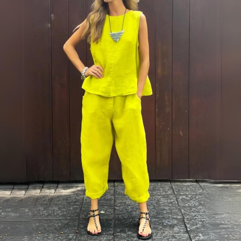 Handmade summer set made of cotton