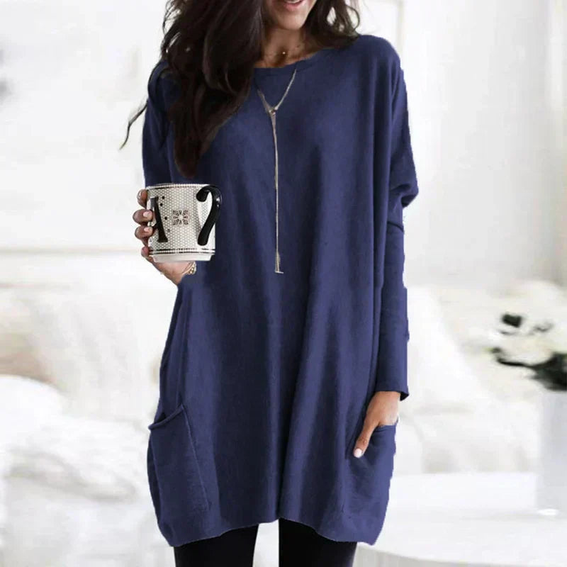 Valenzora - Women's Oversized Tunic Sweater for Relaxed Comfort