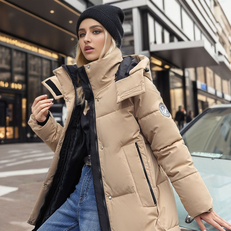 Valenzora | Stylish hooded cotton jacket with sleeve logo