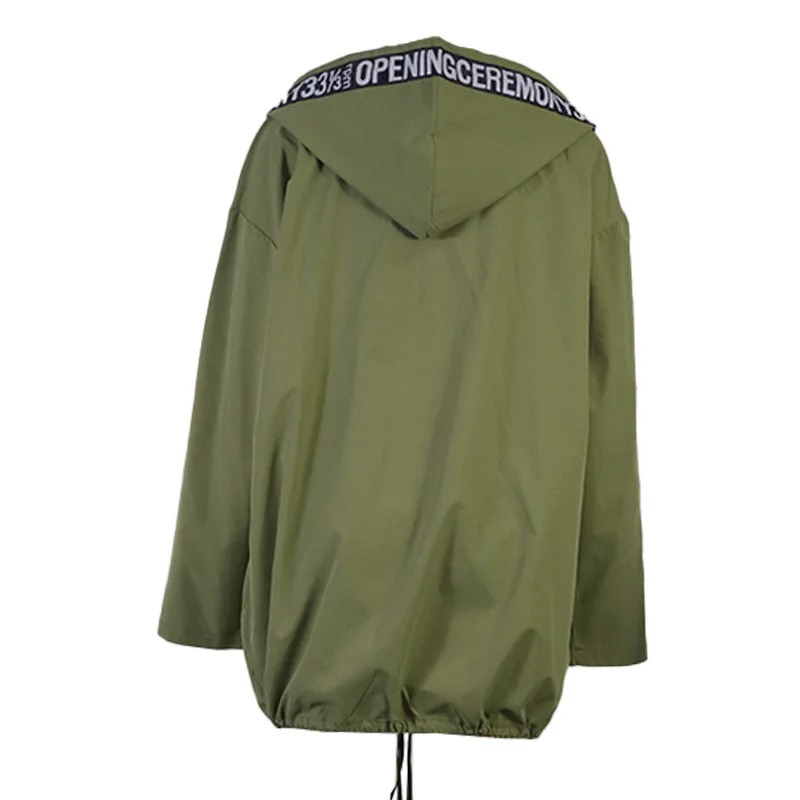 Valenzora | Casual women's trench coat with graphic details and front pockets