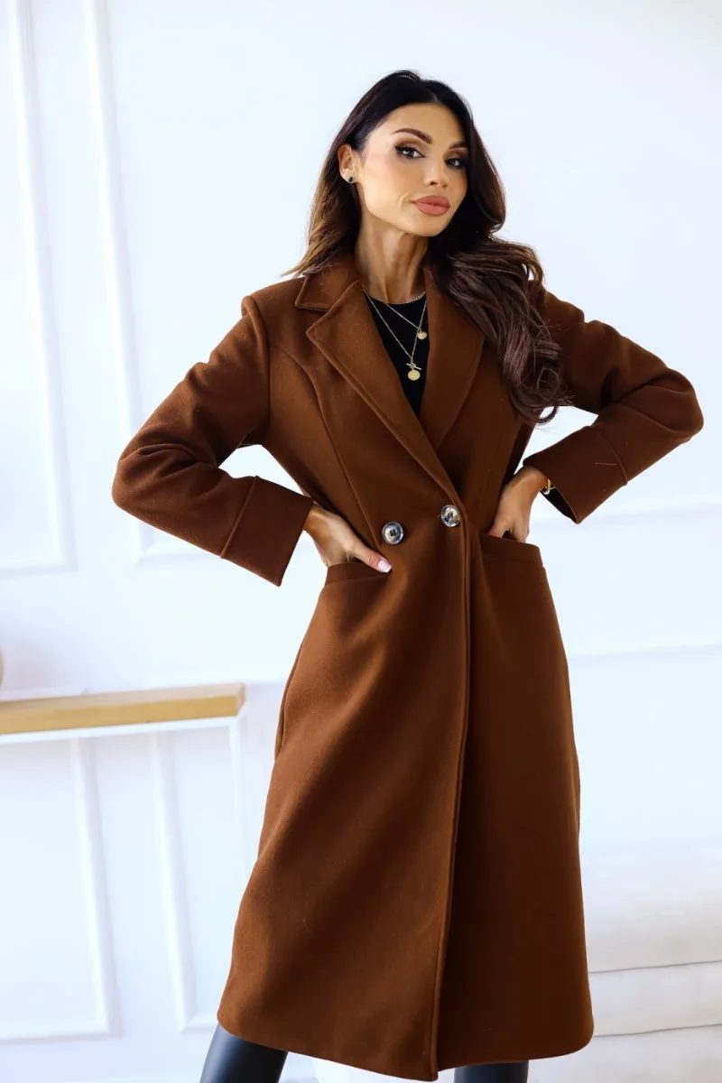 Valenzora | Classic long trench coat with