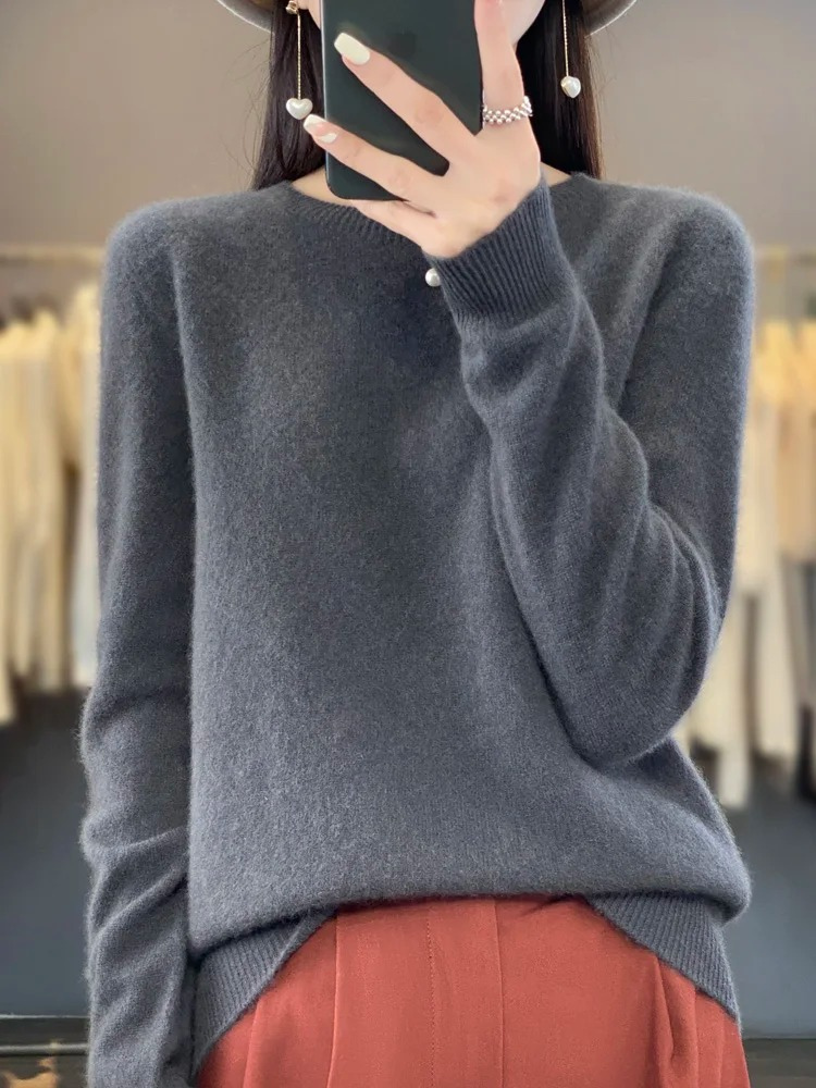 Valenzora | Damen Kaschmirpullover, Rundhals, Weicher und Eleganter Strickpullover