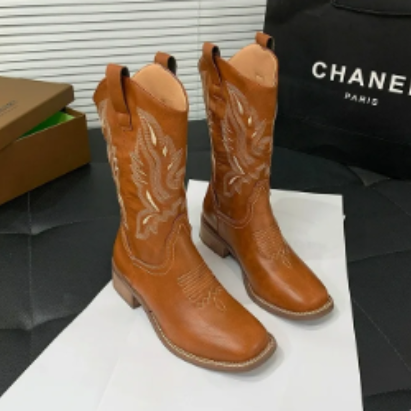 Valenzora | Western style boots for women with pointed toe and block heel, cowboy boots for women