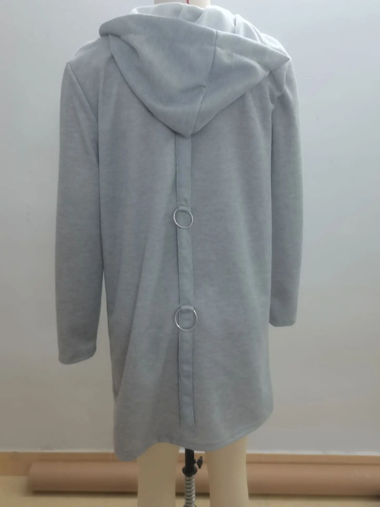 Valenzora | Lange Strickjacken für Damen Eleganter Cardigan mit Kapuze und Knöpfen