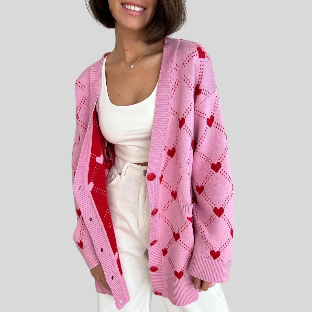 gestrickte Damenstrickjacke