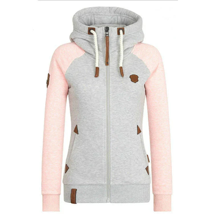Valenzora | Lässiges Sweatshirt mit halbem Reißverschluss