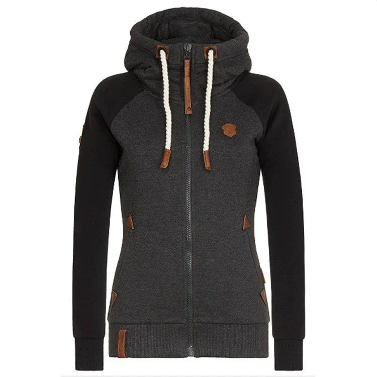 Valenzora | Lässiges Sweatshirt mit halbem Reißverschluss