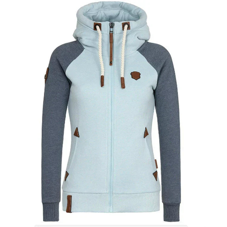 Valenzora | Lässiges Sweatshirt mit halbem Reißverschluss