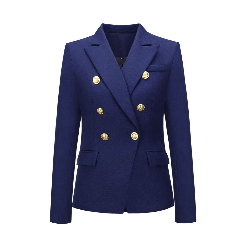 Damen-Blazer im Zweiknopf-Design mit Goldakzenten, Größe Valenzora
