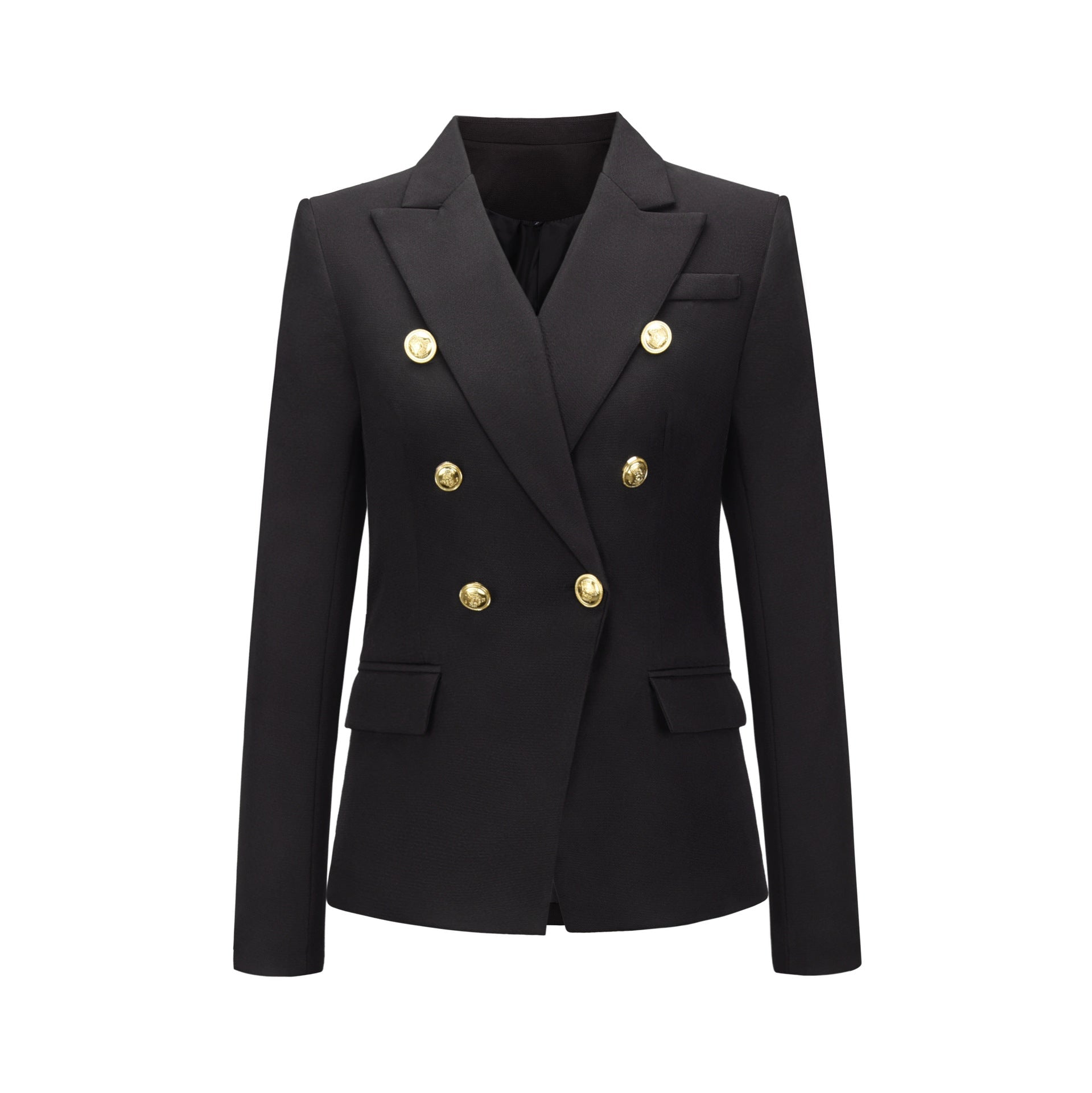 Damen-Blazer im Zweiknopf-Design mit Goldakzenten, Größe Valenzora