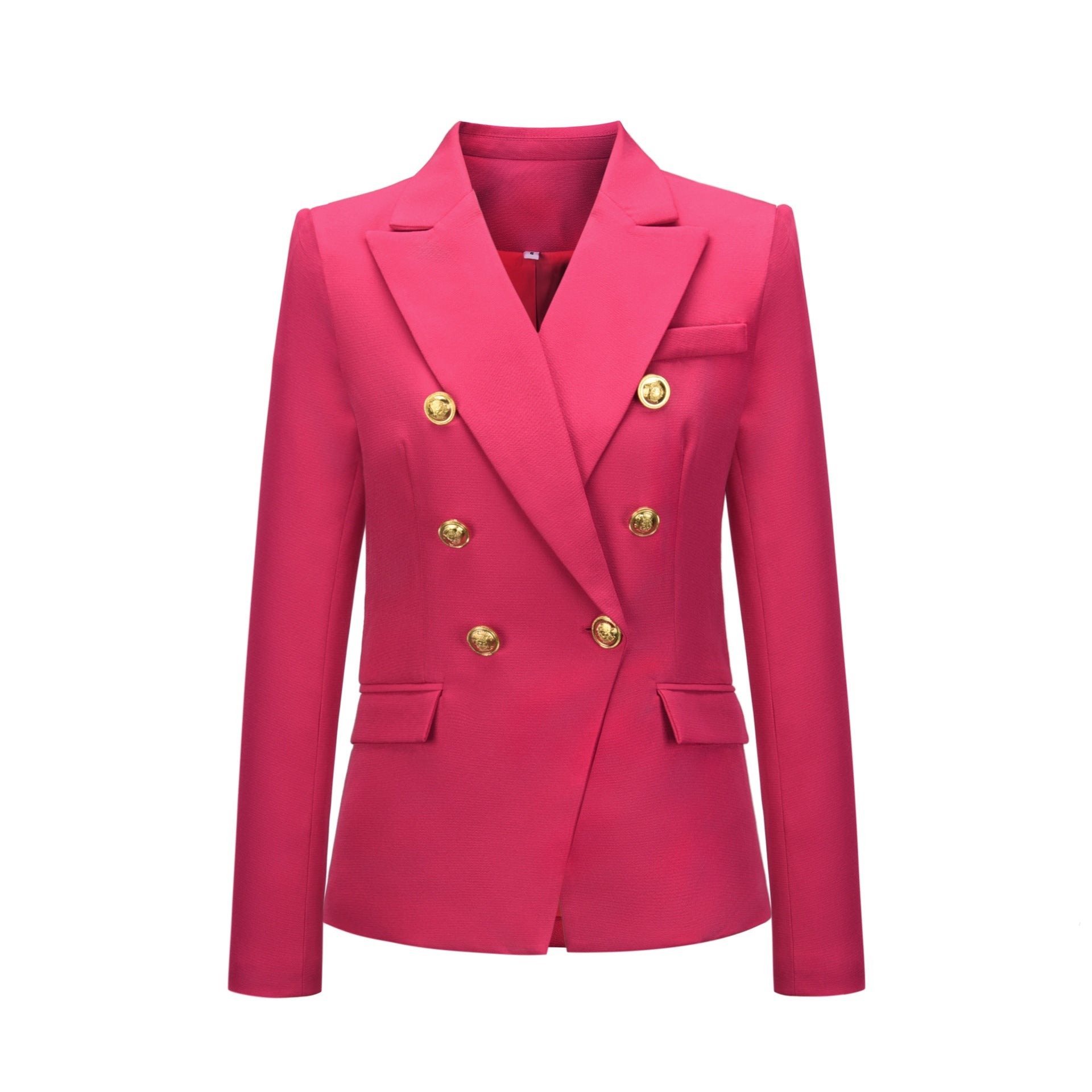 Damen-Blazer im Zweiknopf-Design mit Goldakzenten, Größe Valenzora