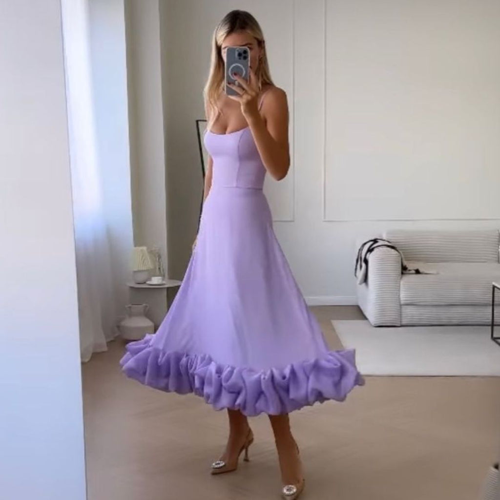 Valenzora | Charmantes Midikleid mit Rüschen