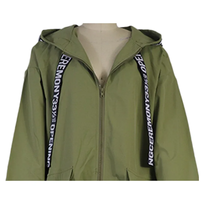 Valenzora | Casual women's trench coat with graphic details and front pockets