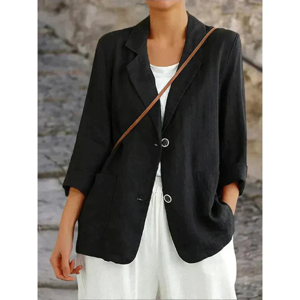 Valenzora | sophisticated, stylish linen blazer
