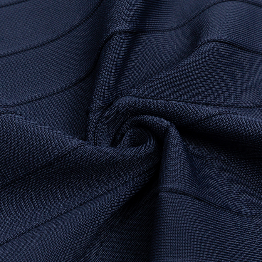 Midi dress with fold-over waistband | Blue
