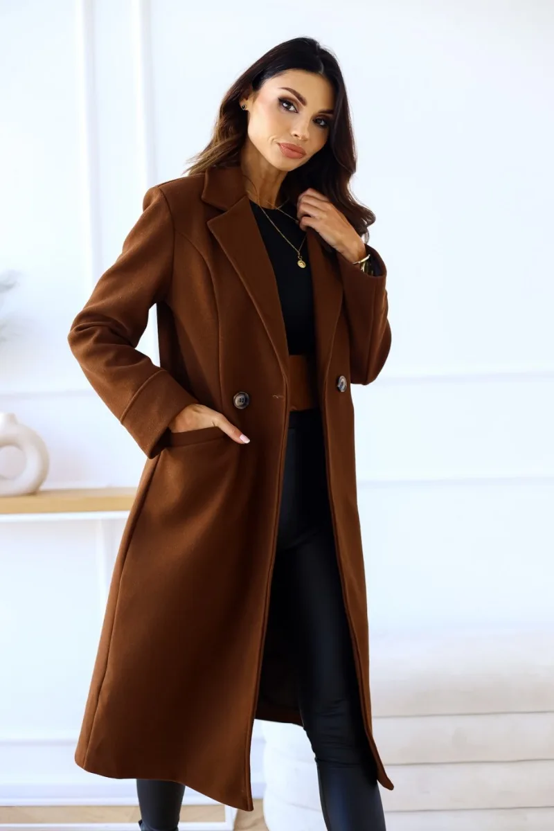 Valenzora | Classic long trench coat with