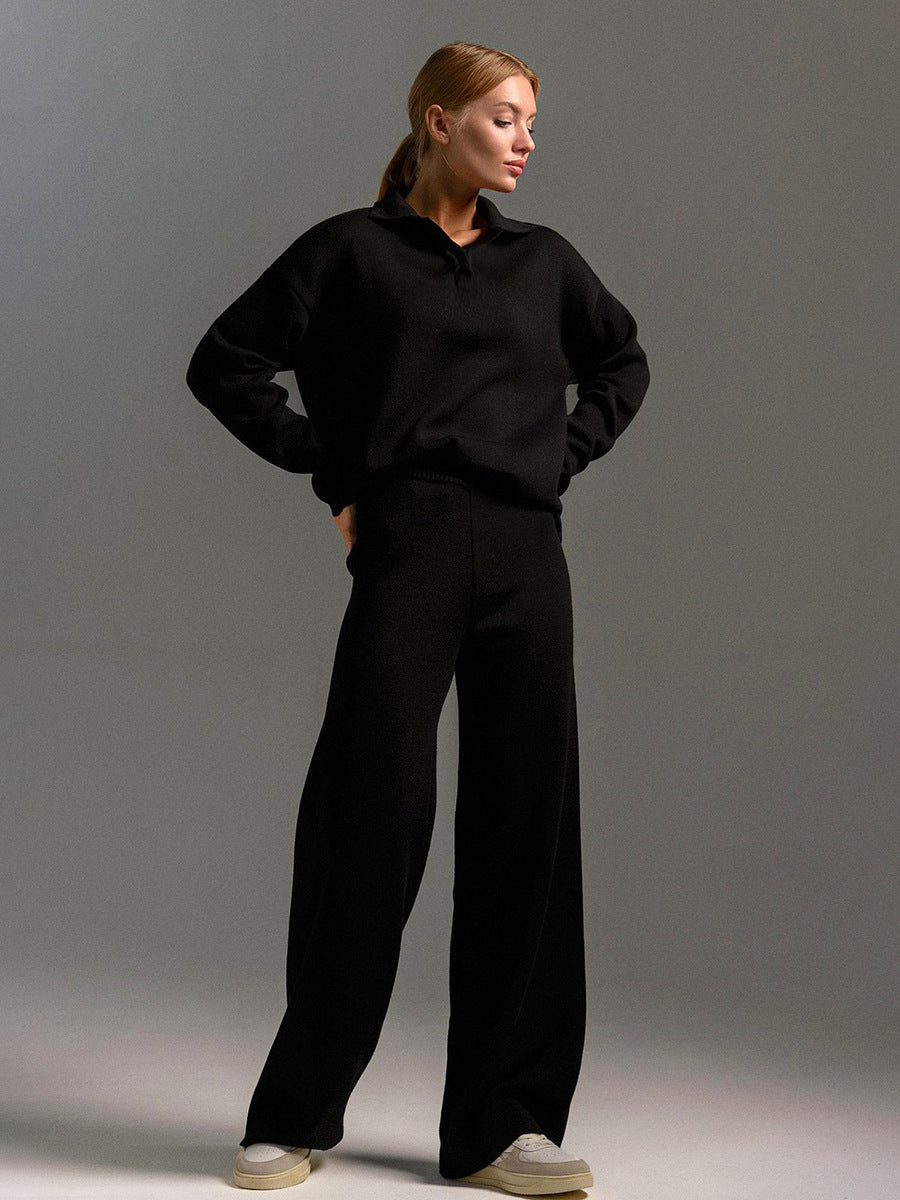 Valenzora | Set of trousers and knit sweater
