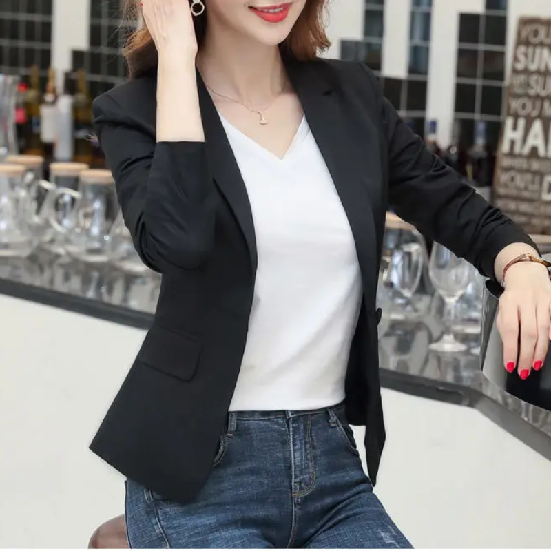 Valenzora | Elegant women's blazer with long sleeves, ideal for work