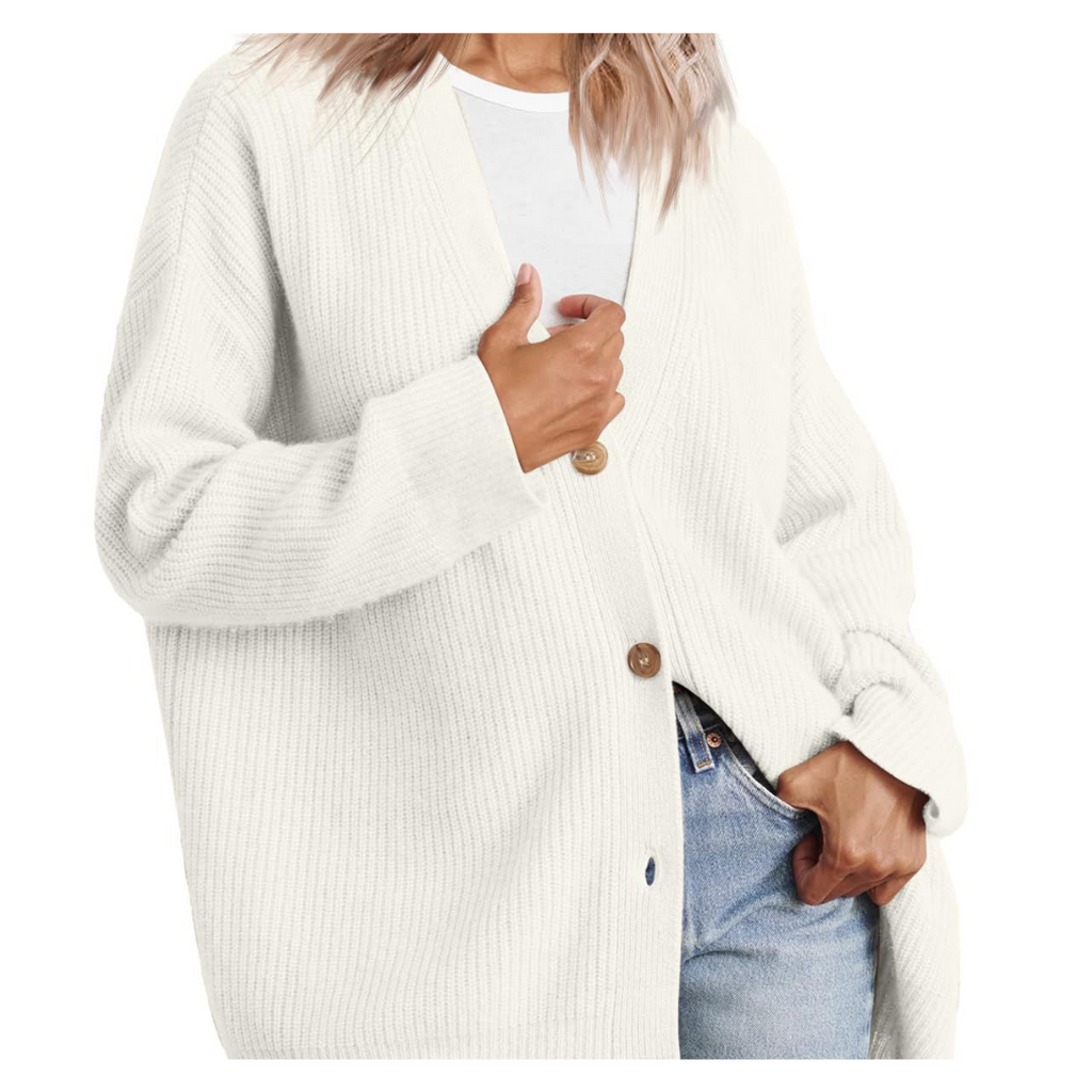 Valenzora | Eleganter Oversize-Cardigan mit Knöpfen für Damen